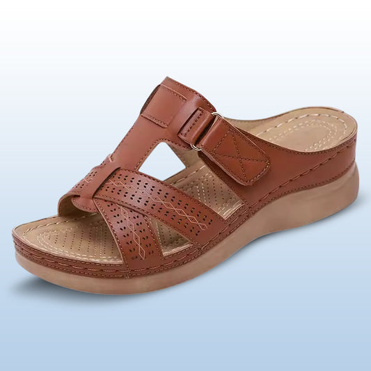 VoetSupport - Leren Orthopedische Slip-on Sandalen