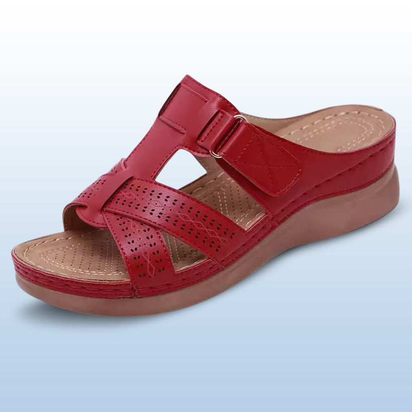 VoetSupport - Leren Orthopedische Slip-on Sandalen