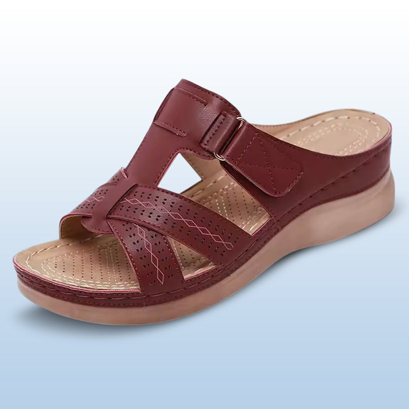VoetSupport - Leren Orthopedische Slip-on Sandalen