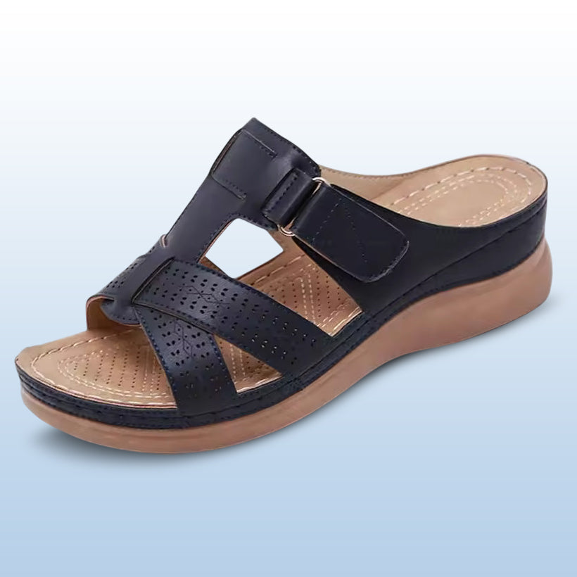 VoetSupport - Leren Orthopedische Slip-on Sandalen